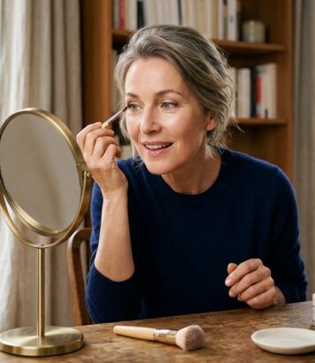 ParisSelectBook - «À un certain âge, on n'essaie pas de paraître plus jeune, mais moins vieille» : l'astuce maquillage anti-âge d'Estelle Lefébure à 60 ans