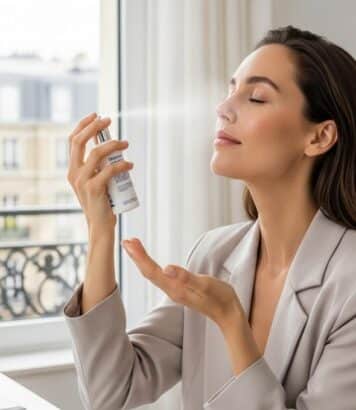 ParisSelect - « Ma peau devenait terne et inconfortable avec la clim » : cette brume visage biomimétique Institut Esthederm repulpe le visage au bureau