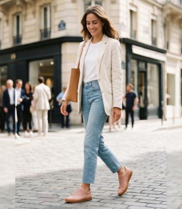 ParisSelectBook - Fini les Stan Smith, cette basket Puma en cuir grainé rose à moins de 50€ devient l'alternative chic de l'été