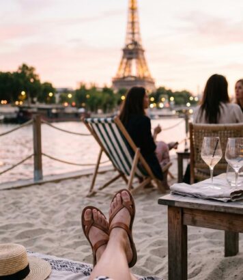 ParisSelectBook - Pieds dans le sable face à la tour Eiffel : ces 13 terrasses en bord de Seine transforment Paris en vacances cet été
