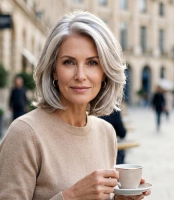 ParisSelectBook - Fini le grey blending après 50 ans : cette coloration iced cappuccino agit comme un filtre flou sur le visage