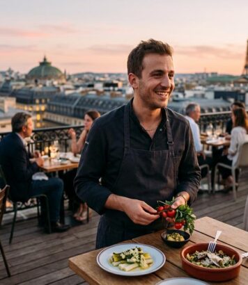 ParisSelectBook - Sur le toit des Galeries Lafayette Haussmann, Julien Sebbag ouvre Balcon, son bistrot perché avec vue panoramique sur Paris