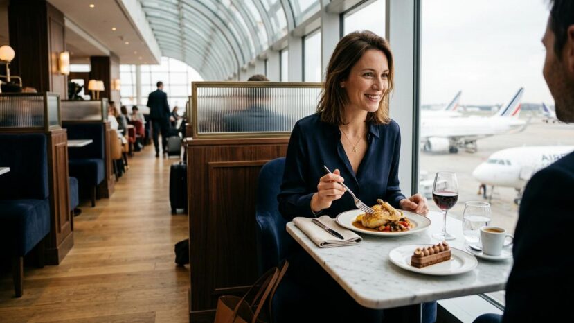 ParisSelectBook - Yves Camdeborde signe la nouvelle carte des salons Air France à Roissy avec volaille au citron confit et dessert Lenôtre