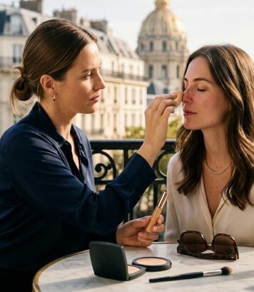 ParisSelectBook - Le geste des maquilleurs pour effacer les marques de lunettes de soleil sur le nez sans faire fondre son maquillage