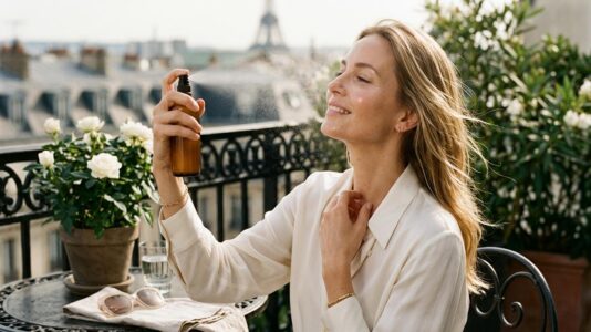 ParisSelectBook - Ils s'arrachent ce spray SPF coréen à 7,20€ qui fixe le maquillage et donne un glow glazed donut jusqu'au soir