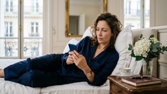 ParisSelectBook - Regarder son téléphone dès le réveil sabote votre routine anti-âge, les dermatologues expliquent pourquoi