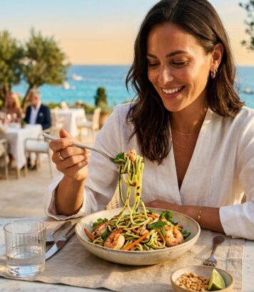 ParisSelectBook - Ces spaghettis de courgettes aux crevettes détrônent les pâtes cet été : la recette croquante prête en 25 minutes