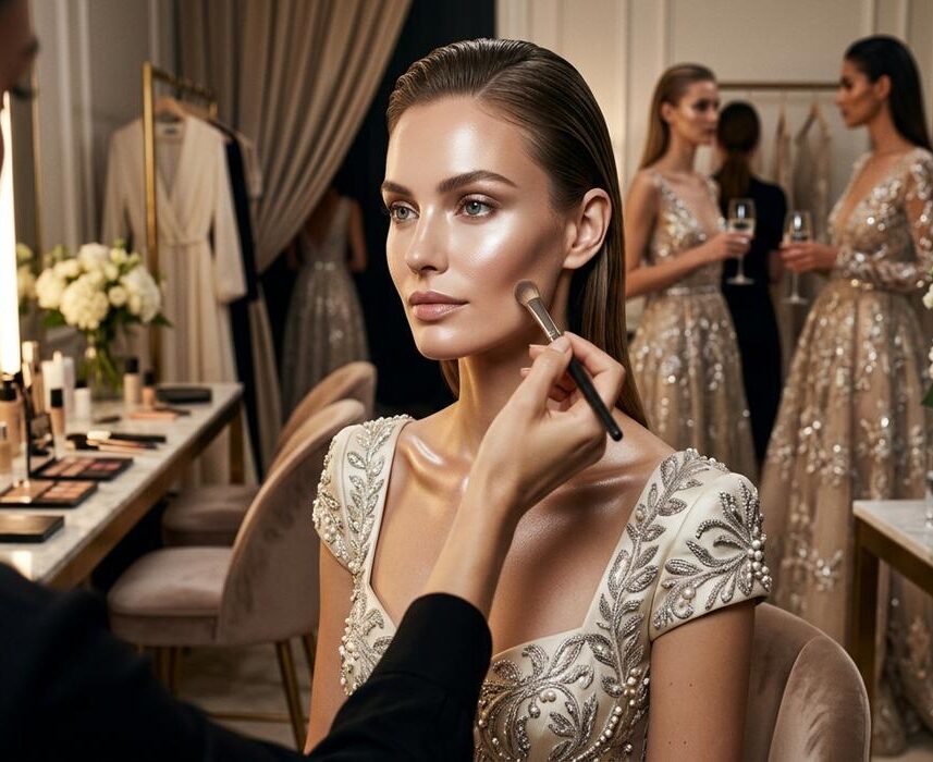 ParisSelectBook - Sur les podiums de la Fashion Week Haute Couture, l'AI Glow détrône la glass skin avec un teint miroir venu du futur