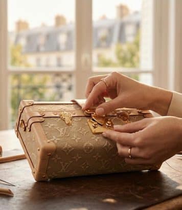 ParisSelectBook - Louis Vuitton réinvente sa toile Monogram après 130 ans : 18 heures de travail pour ce sac Side Trunk d'exception