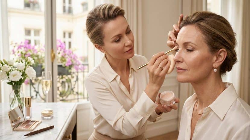 ParisSelectBook - Paupières tombantes après 50 ans : la maquilleuse Elena Rachitskaya applique ce produit avant l'eyeliner pour éviter toute trace