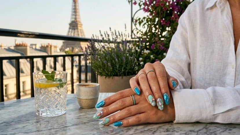 ParisSelectBook - Turquoise Tiffany, chrome et effets 3D : les manucures qui vont tout rafler cet été 2026