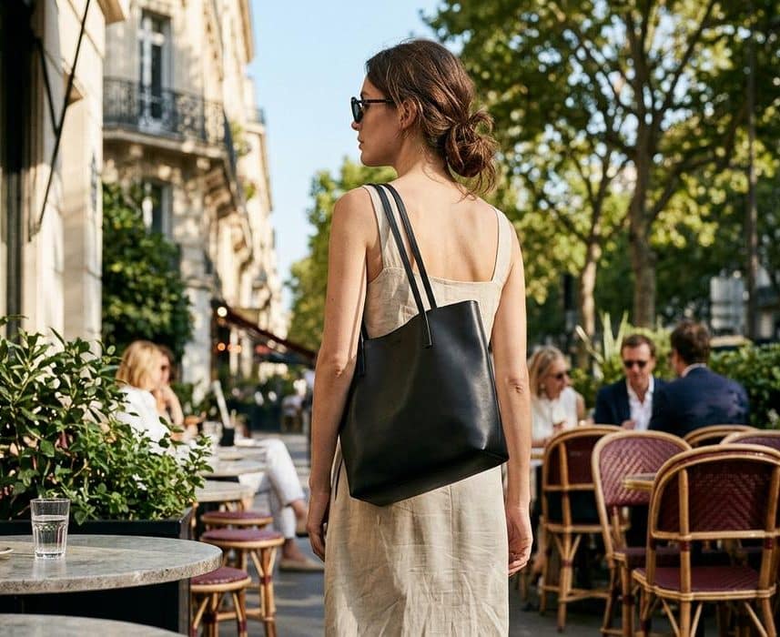 ParisSelectBook - Les recherches du sac Terrasse de The Row explosent de 70% cet été, porté par Hailey Bieber et Kendall Jenner