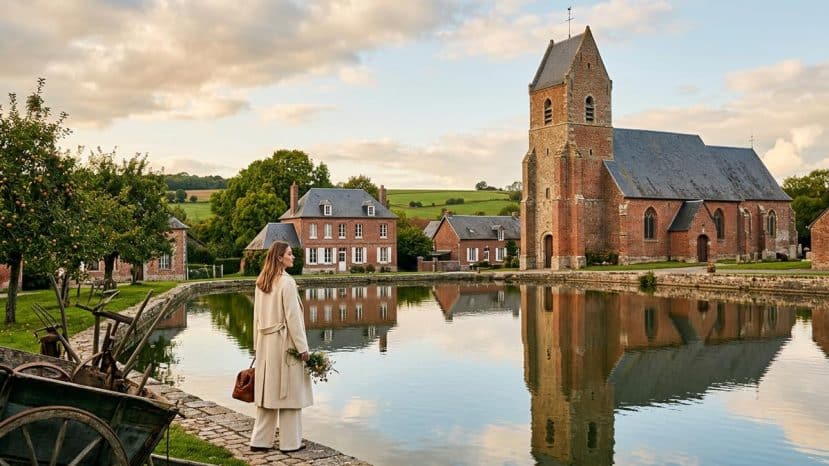 ParisSelectBook - Cachée à 2h de Lille, cette pépite figure parmi les Plus Beaux villages de France avec une mare pour place centrale