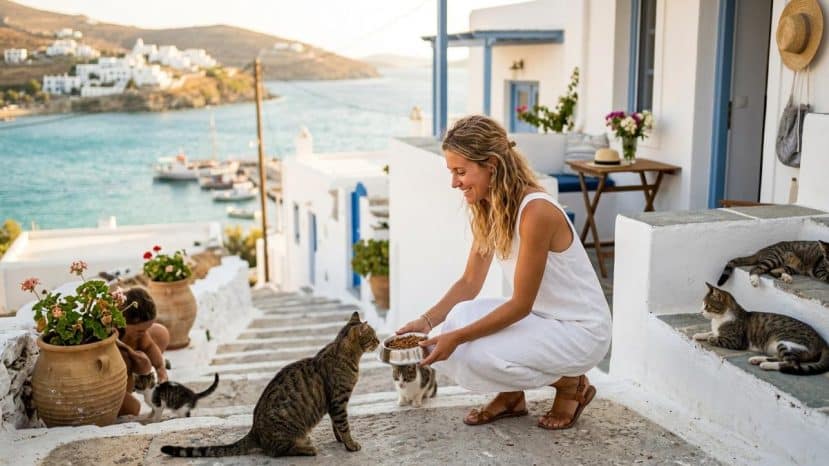ParisSelectBook - Sur cette île grecque, un logement gratuit vous attend si vous acceptez de nourrir ses 3 000 chats errants