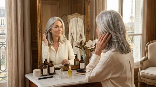 ParisSelectBook - « Dans le miroir, ce combo gèle le visage » : l'erreur qui mémérise les cheveux gris après 50 ans