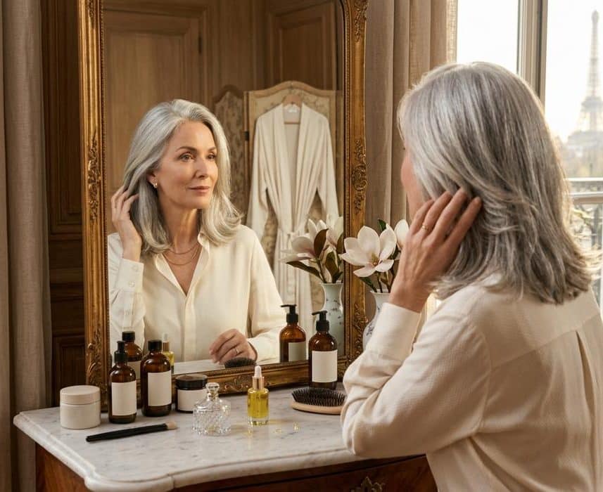 ParisSelectBook - « Dans le miroir, ce combo gèle le visage » : l'erreur qui mémérise les cheveux gris après 50 ans