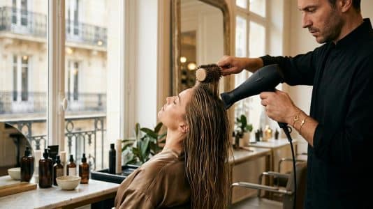 ParisSelectBook - Le geste que les coiffeurs répètent avant chaque brushing pour un volume qui tient toute la journée
