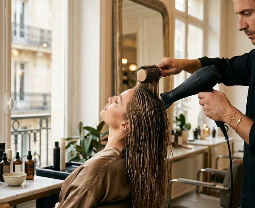 ParisSelectBook - Le geste que les coiffeurs répètent avant chaque brushing pour un volume qui tient toute la journée