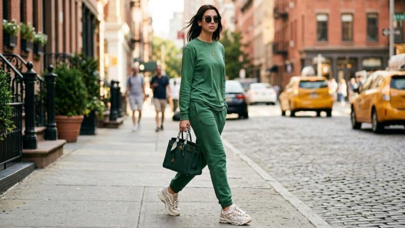 ParisSelectBook - Dua Lipa dégaine dans les rues de New York les sneakers de la rentrée, une Asics revisitée avec des perles