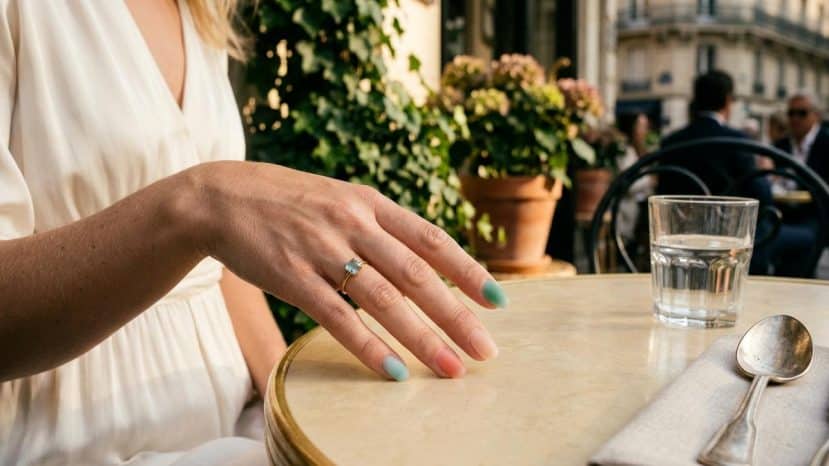 ParisSelectBook - Manucure de l'été 2026, les Sea Glass Nails séduisent par leur fini translucide inspiré du verre poli par l'océan
