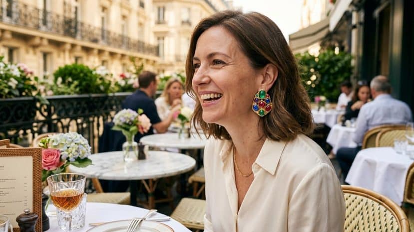 Agatha Paris brings back these 80s coloured-stone earrings for €110