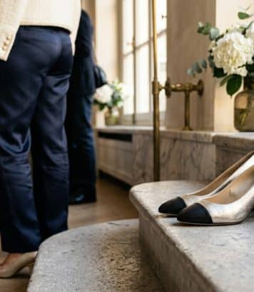 Matthieu Blazy réinvente le soulier bicolore de Chanel pour sa toute première collection
