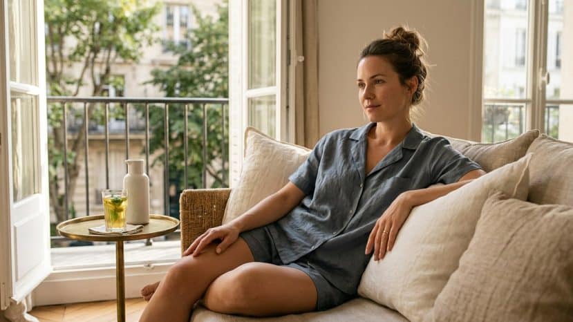 This Monoprix linen pyjama set at €45.99 is a genuine lifesaver on sweltering summer nights