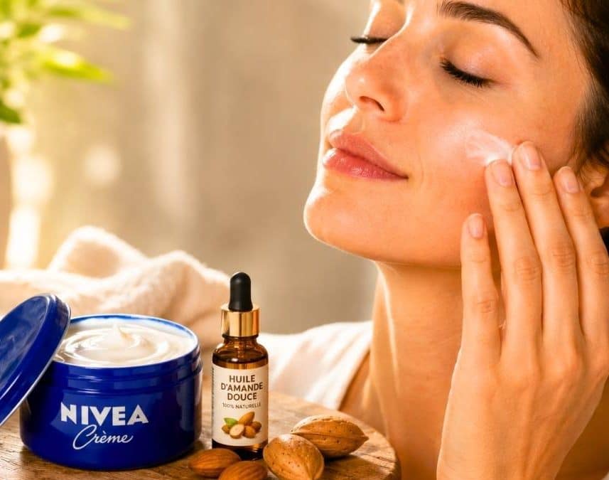 Cette crème Nivea mélangée à 3 gouttes d'huile d'amande transforme les peaux sèches