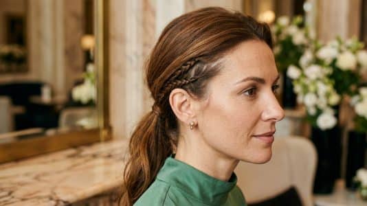 This two hidden mini-braid hair trick delivers an instant lift effect
