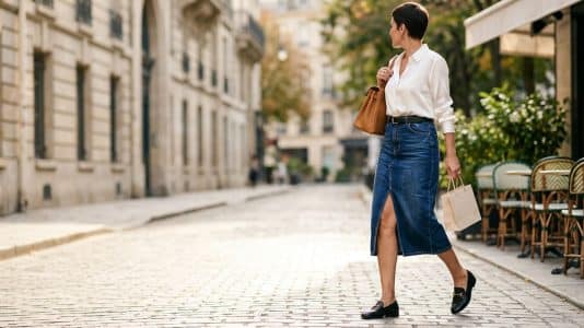 Cristina Cordula mise sur cette jupe en jean tendance pour une rentrée stylée