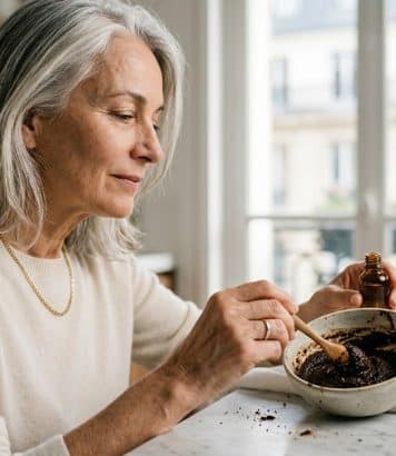 Cheveux blancs et teinture au café maison : ce qu'elle camoufle vraiment