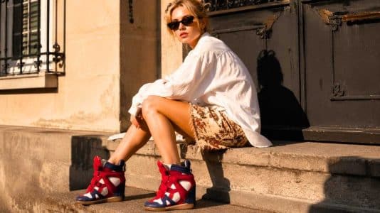 Iris Law brings back Isabel Marant's 2010s wedge sneakers