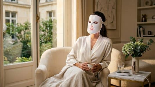 This LED mask erases wrinkles and dark circles in 8 minutes, and Iris Mittenaere swears by it