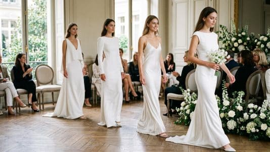 Ces quatre robes de mariée minimalistes s'imposent sur les podiums pour l'été