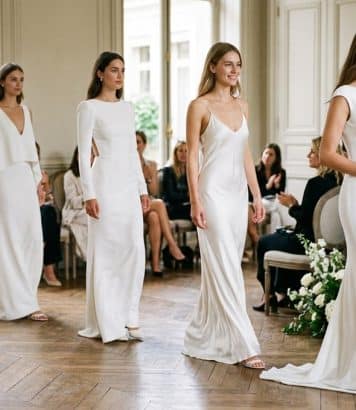 These four minimalist wedding dresses are taking over the runways this summer