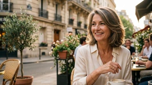 This face-framing layer cut rejuvenates your look after 50 without sacrificing length