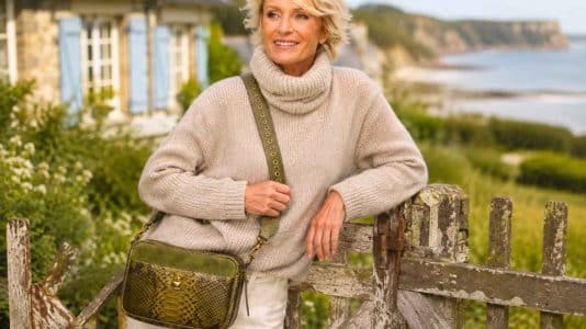 Sophie Davant reveals the brand behind her khaki crossbody bag spotted in Normandy
