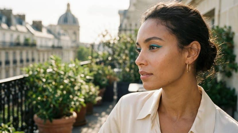 L'eyeliner turquoise détrône le noir cet été et illumine le regard en un trait