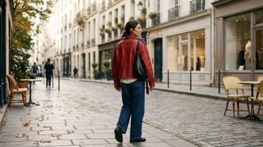 The red leather jacket is the standout piece of the back-to-school season 2026