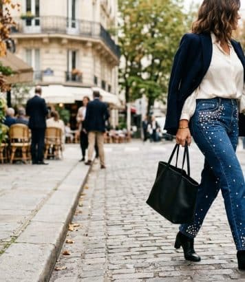 Faustine Bollaert mise sur ce jean à strass qui va cartonner en septembre