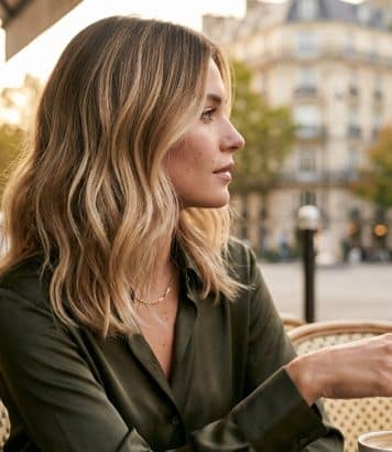 Cette couleur de cheveux beige et fondue remplace les blonds glacés cet automne