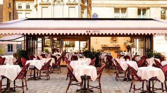 They've opened Le Gratin facing the Palais-Royal, on the square made famous by Emily in Paris