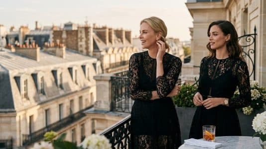 Charlize Theron and Ester Exposito wore the same black lace Givenchy gown - with opposite results
