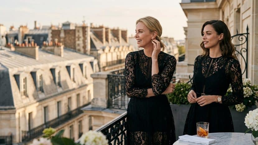 Charlize Theron and Ester Exposito wore the same black lace Givenchy gown - with opposite results