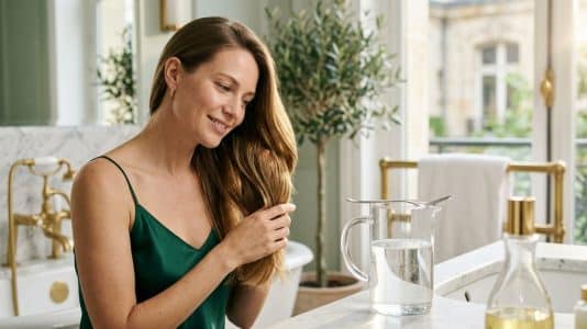 J'ai rincé mes cheveux à l'eau minérale pendant un mois, le résultat m'a bluffée