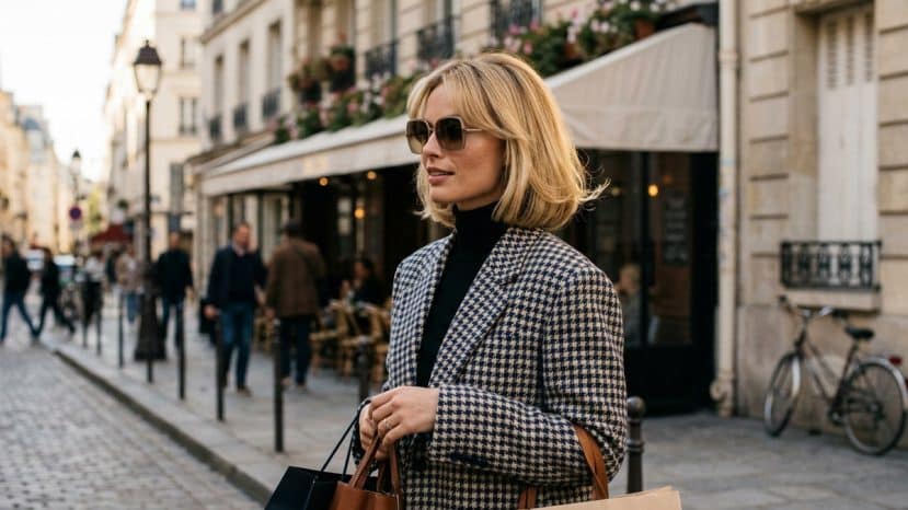 Spotted in Paris, Margot Robbie debuts this retro sixties bob on set