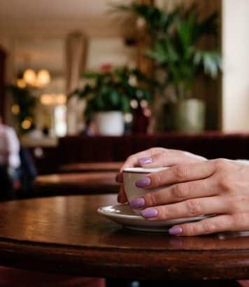 The milky lavender nail colour Selena Gomez is already wearing is the autumn nail trend to know