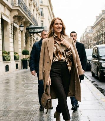 Céline Dion enchaîne Loewe, Alaïa et Tom Ford devant son hôtel parisien