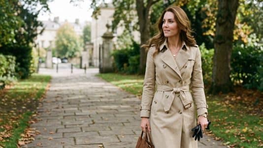 Kate Middleton porte ce trench Burberry couleur pierre aux détails ultra chics