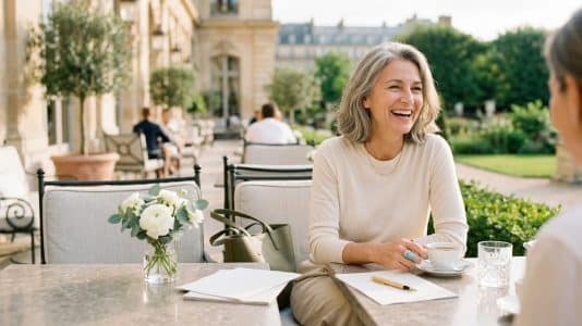 À 50 ans, elle laisse pousser ses cheveux gris et allège tout son quotidien